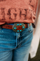 Tooled Turquoise Belt