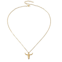 Gold Longhorn Necklace