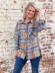 Turn The Tables Flannel Top