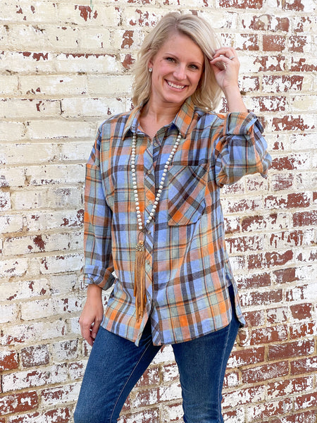 Turn The Tables Flannel Top
