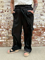 Streetlight Satin Cargo Pants-CURVY