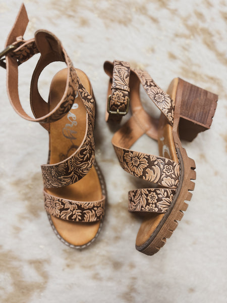 Jane Tooled Chunky Heels