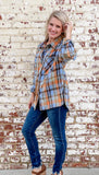 Turn The Tables Flannel Top