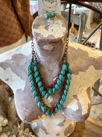 Melon Turquoise Bead Necklace