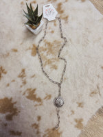 Concho Chain Lariat Necklace