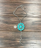 Squash Navajo Turquoise Y-Necklace