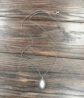 Long White Turquoise Necklace