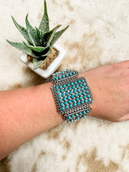 Turq Bubble Shield Bracelet