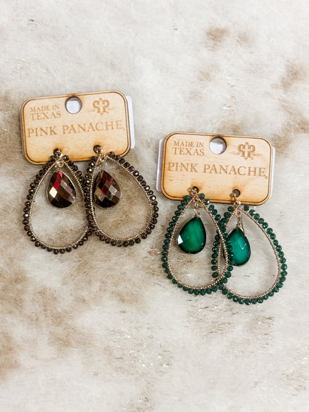 Beaded Teardrop Earrings