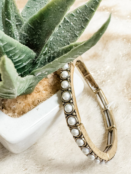 Gold & Pearl Bracelet