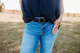 Wide Brass Ring Belt