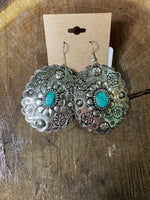 Large Scalloped Concho Earrings