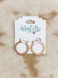 Scalloped Hoop Earrings