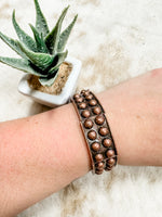 2 Row Copper Bubble Bracelet