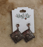 Diamond Concho Earrings