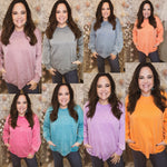 Dreamer Pocketed Sweatshirt-CURVY