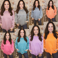 Dreamer Pocketed Sweatshirt-CURVY