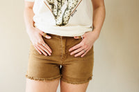 Hallie Colored Cut Off Denim Shorts