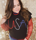 USA Sleeveless Sweater