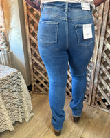 Ames High Rise Long Slim Straight Denim