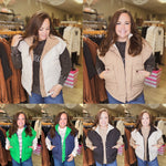 Midwesterner Reversible Puffer Vest-CURVY