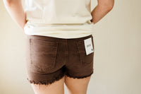 Hallie Colored Cut Off Denim Shorts