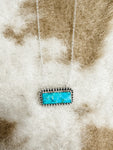 Kingman Turquoise Bar Necklace