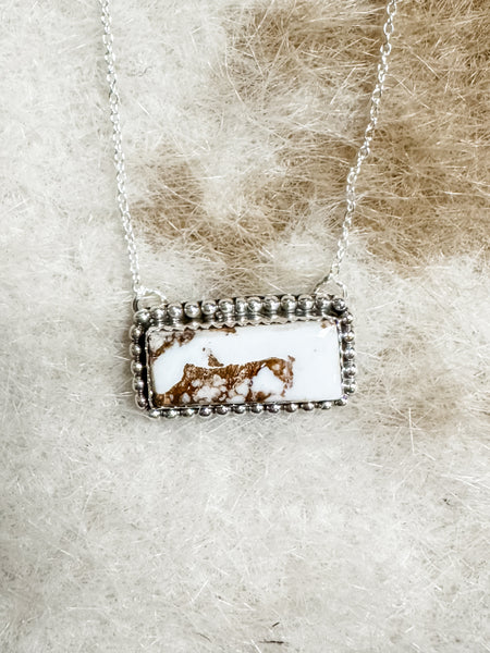 Wild Horse Turquoise Bar Necklace