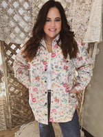 Bloom Floral Quilt Stitch Jacket-CURVY