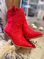 Rowdy Red Lace Boots