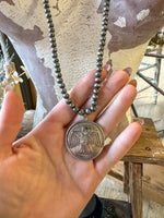 Coin Navajo Pearl Necklace