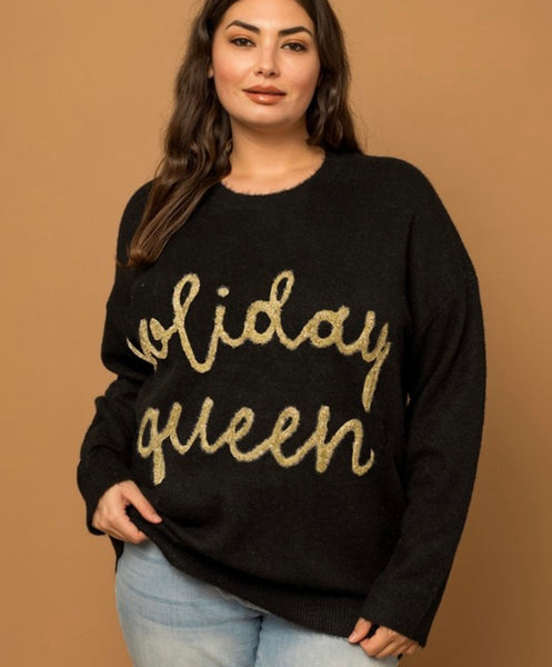 Holiday Queen Sweater-CURVY