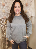 Dreamer Pocketed Sweatshirt-CURVY