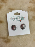 Oval Concho Post Earrings