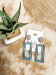 Open Rectangle Bar Earrings