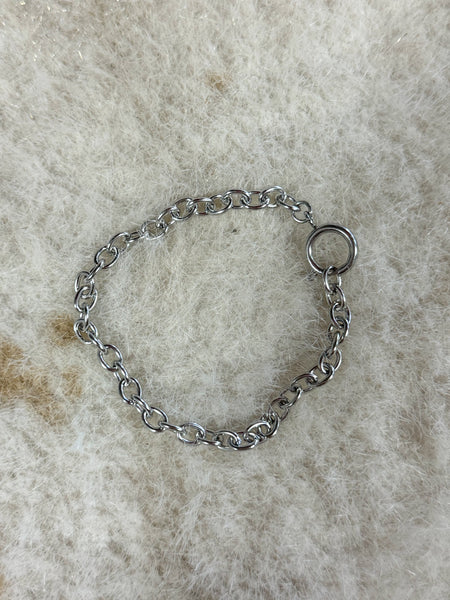 Charm Bar Silver Toggle Bracelet