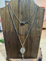 Triple Layer Charm Necklace