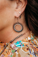 Copper Circle Necklce & Earrings Set