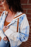 Blue Skies Plaid Hooded Shacket