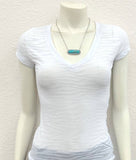 Rounded Bar Turquoise Necklace Earrings Set