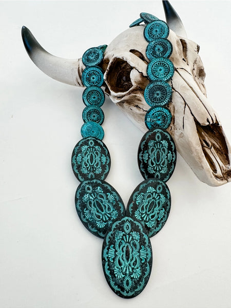 Concho Overlap Necklace