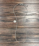Long 4mm Handmade Silver Navajo Bead Necklace