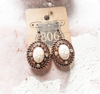 Marble Concho Earrings