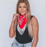 Rhinestone Fringe Bandanas