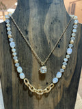 Layered Bead & Chain Necklace