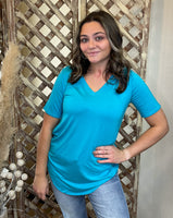 Basic V Neck Tee-MISSES