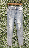 Lace Patch Denim-CURVY