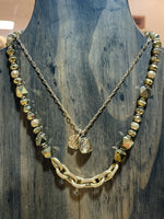 Layered Bead & Chain Necklace